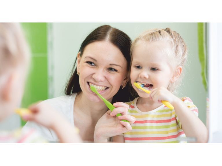 Dientes sanos. El cuidado de la boca 